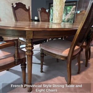 French-Provincial-Style-Dining-Table-and-Eight-Chairs-third-image-1