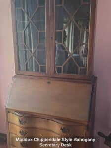 Maddox-Chippendale-Style-Mahogany-Secretary-Desk
