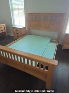 Mission-Style-Oak-Bed-Frame