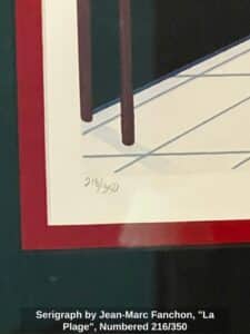 Serigraph-by-Jean-Marc-Fanchon-La-Plage-Numbered-or-second-image-1
