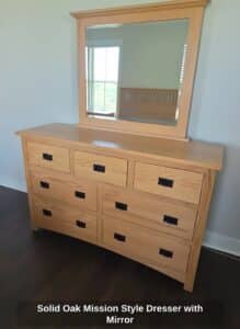 Solid-Oak-Mission-Style-Dresser-with-Mirror