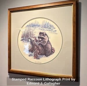 Stamped-Raccoon-Lithograph-Print-by-Edward-J.-Gallagher-1
