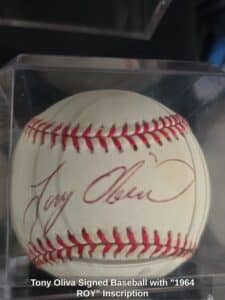 Tony Oliva Autographed Baseball