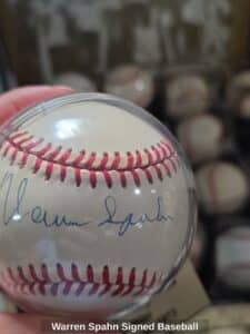 Warren Spahn Autographed Baseball