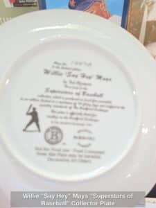 Willie-Say-Hey-Mays-Superstars-of-Baseball-Collector-Plate-second-image