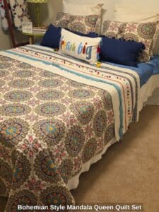 Bohemian-Style-Mandala-Queen-Quilt-Set