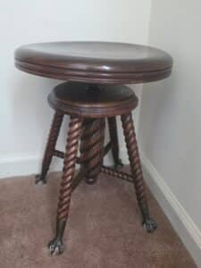 Victorian-Style-Ball-and-Claw-Foot-Piano-Stool-1
