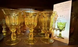 Fostoria-Jamestown-Amber-Glass-Footed-Tumblers