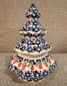 Manufaktura-Polish-Pottery-Christmas-Tree-Candle-Holder-and-Candy-Dish