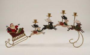 Vintage-Santa-and-Reindeer-Sleigh-Candelabra