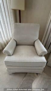 Ethan-Allen-Armchair-and-Ottoman-Set