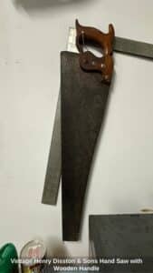Vintage-Henry-Disston-Sons-Hand-Saw-with-Wooden-Handle