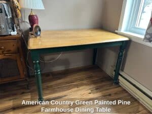 American-Country-Green-Painted-Pine-Farmhouse-Dining-Table