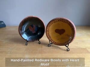 Hand-Painted-Redware-Bowls-with-Heart-Motif