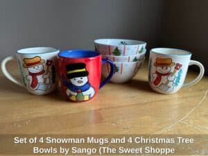 Set-of-Snowman-Mugs-and-Christmas-Tree-Bowls-by-Sango-The-Sweet-Shoppe-Collection