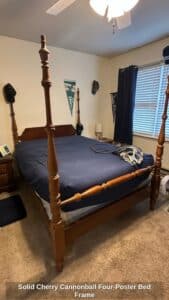 Solid-Cherry-Cannonball-Four-Poster-Bed-Frame