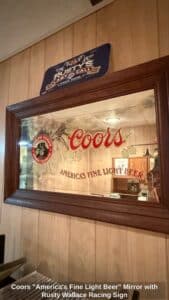 Coors-Americas-Fine-Light-Beer-Mirror-with-Rusty-Wallace-Racing-Sign
