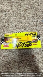 Matchbox-Team-Transport-Indy-Pennzoil-The-Seventy-Sixth-Die-Cast-Metal-Truck-and-Trailer