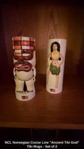 NCL-Norwegian-Cruise-Line-Ancient-Tiki-God-Tiki-Mugs-Set-of