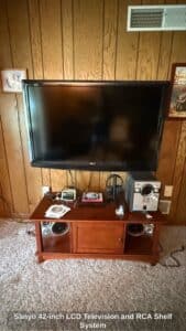 Sanyo-inch-LCD-Television-and-RCA-Shelf-System
