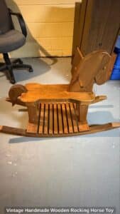 Vintage-Handmade-Wooden-Rocking-Horse-Toy