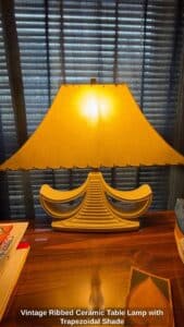 Vintage-Ribbed-Ceramic-Table-Lamp-with-Trapezoidal-Shade