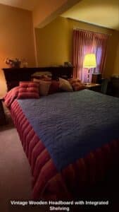 Vintage-Wooden-Headboard-with-Integrated-Shelving