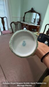 Antique-Royal-Nippon-Nishiki-Hand-Painted-Iris-Moriage-Pitcher-second-image