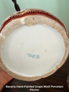 Bavaria-Hand-Painted-Grape-Motif-Porcelain-Pitcher-second-image