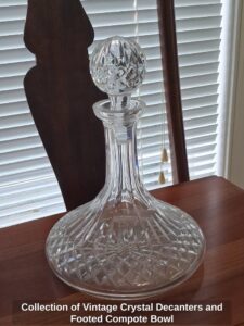 Collection-of-Vintage-Crystal-Decanters-and-Footed-Compote-Bowl-third-image