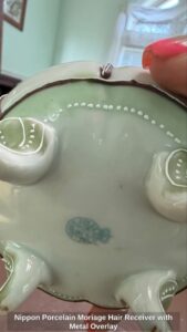 Nippon-Porcelain-Moriage-Hair-Receiver-with-Metal-Overlay-third-image