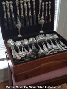 Puritan-Silver-Co.-Silverplated-Flatware-Set