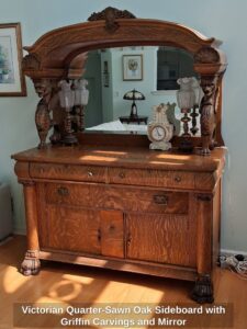Victorian-Quarter-Sawn-Oak-Sideboard-with-Griffin-Carvings-and-Mirror