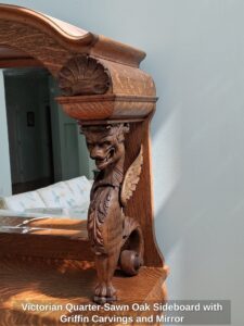 Victorian-Quarter-Sawn-Oak-Sideboard-with-Griffin-Carvings-and-Mirror-second-image