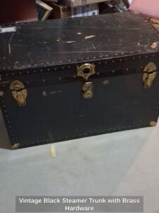 Vintage-Black-Steamer-Trunk-with-Brass-Hardware
