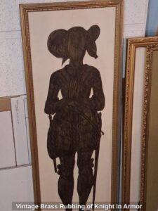 Vintage-Brass-Rubbing-of-Knight-in-Armor