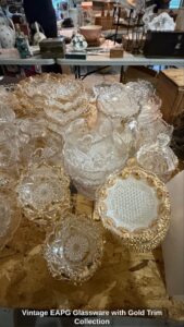 Vintage-EAPG-Glassware-with-Gold-Trim-Collection