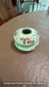 Vintage-Hand-Painted-Porcelain-Hair-Receiver-Jar