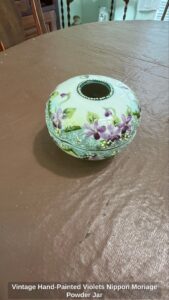 Vintage-Hand-Painted-Violets-Nippon-Moriage-Powder-Jar