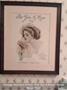 Vintage-Harrison-Fisher-For-You-A-Rose-Sheet-Music-Print