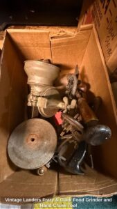 Vintage-Landers-Frary-Clark-Food-Grinder-and-Hand-Crank-Tool