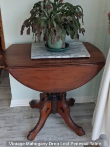 Vintage-Mahogany-Drop-Leaf-Pedestal-Table