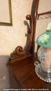 Vintage-Mahogany-Vanity-with-Mirror-and-Bench-second-image