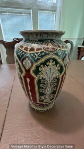 Vintage-Majolica-Style-Decorative-Vase-second-image
