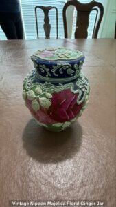 Vintage-Nippon-Majolica-Floral-Ginger-Jar-second-image