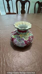 Vintage-Nippon-Moriage-Floral-Vase