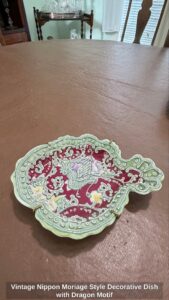 Vintage-Nippon-Moriage-Style-Decorative-Dish-with-Dragon-Motif
