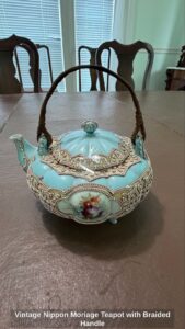 Vintage-Nippon-Moriage-Teapot-with-Braided-Handle