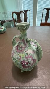 Vintage-Nippon-Moriage-Two-Handled-Vase-second-image