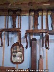 Vintage-Spindle-Back-Chairs-and-Rocker-second-image